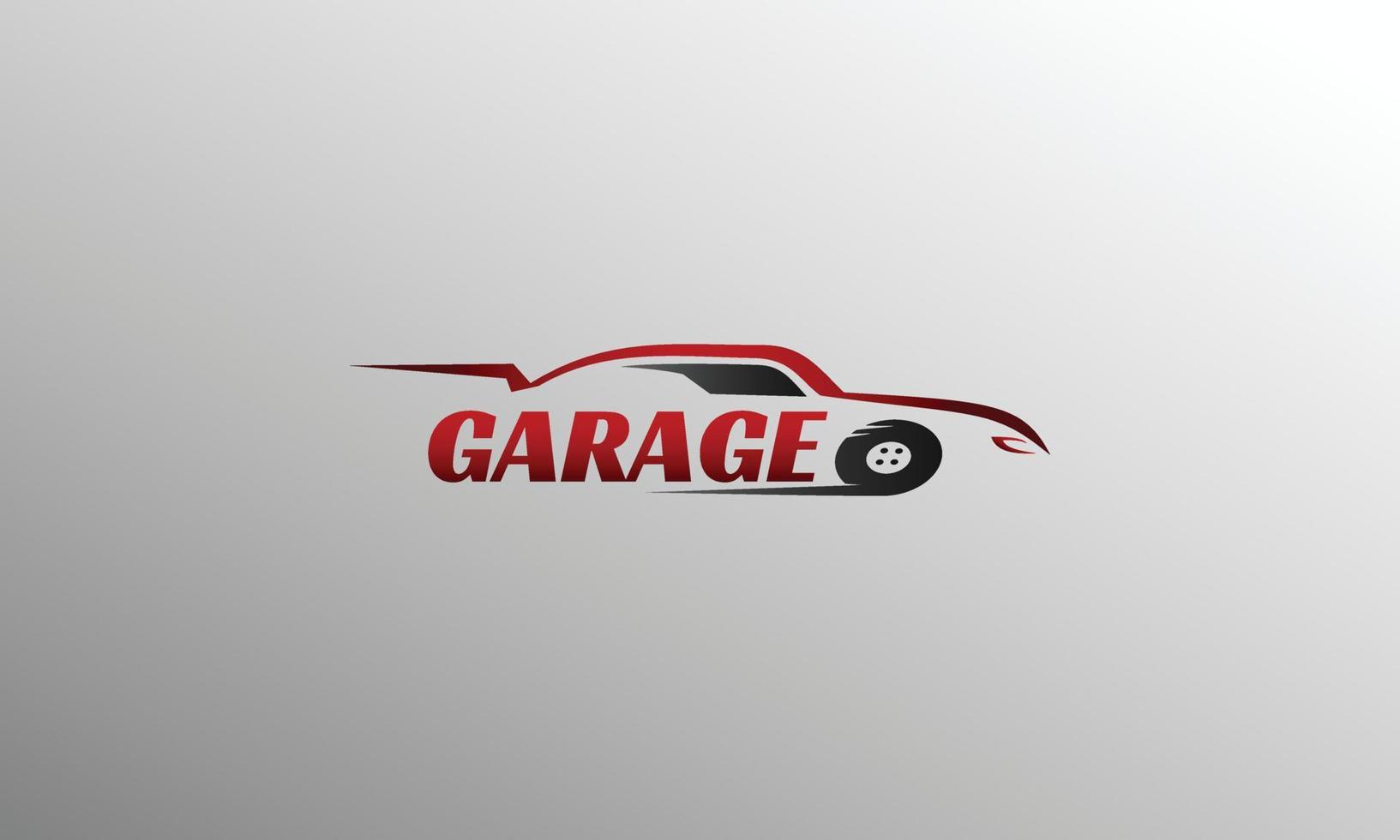 modelo de logotipo de linha de carro para garagem ou comunidade vetor
