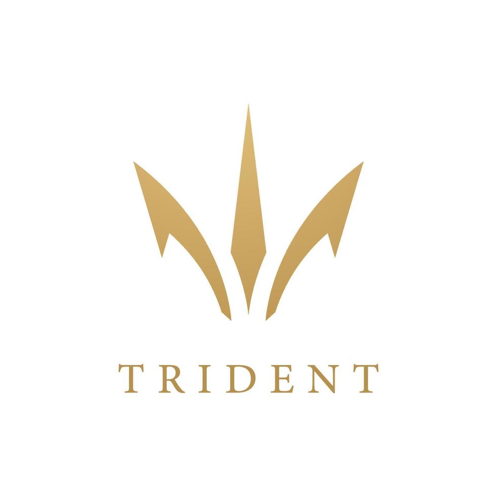 ícone de vetor de modelo de logotipo trident