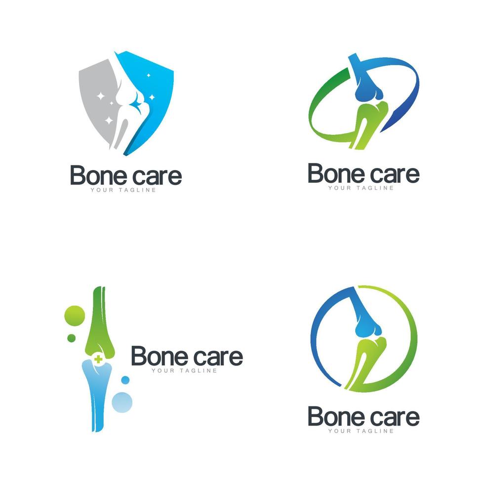 modelo de vetor de ícone de logotipo de cuidados com os ossos
