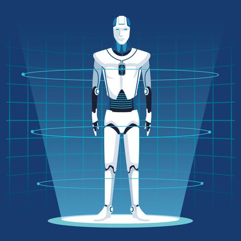 avatar do robô humanóide vetor