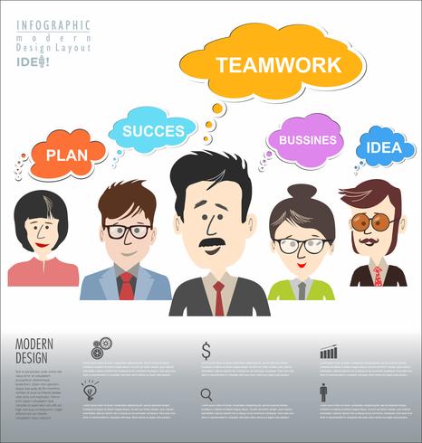 Brainstorming business concept design moderno infográfico vetor