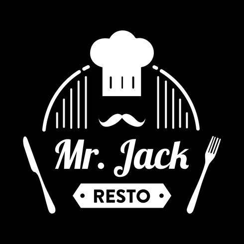 Restaurante Badge e Logo, bom para impressão vetor