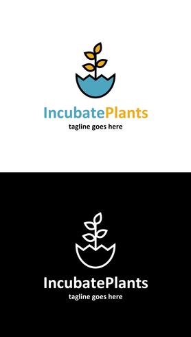 Incubar plantas logotipo modelo, melhor para sua marca vetor