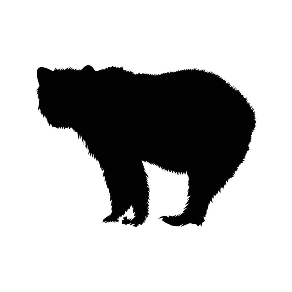 desenho de corpo poderoso de urso gordo vetor