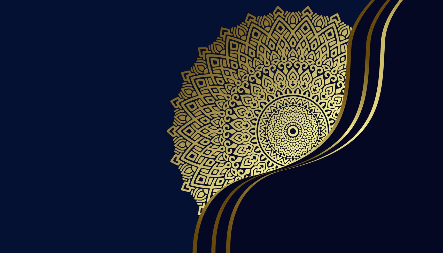 fundo ornamentado de mandala para negócios de banner na web vetor