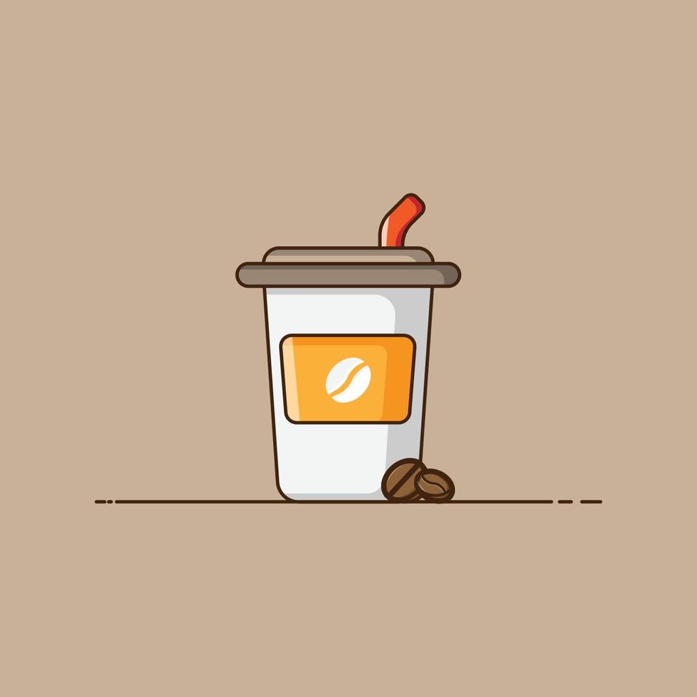 ilustrações de desenhos animados de xícara de café vetor