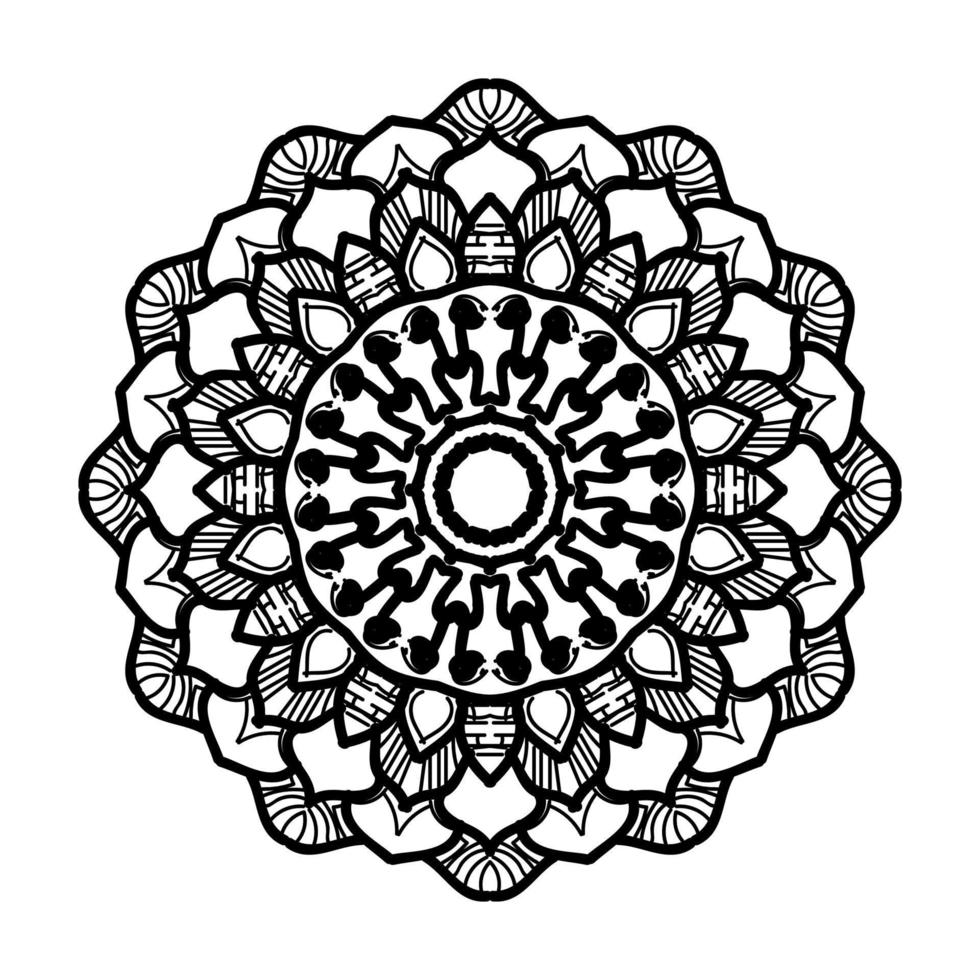 mandala desenhada à mão. decoração em ornamento de doodle oriental étnica. vetor