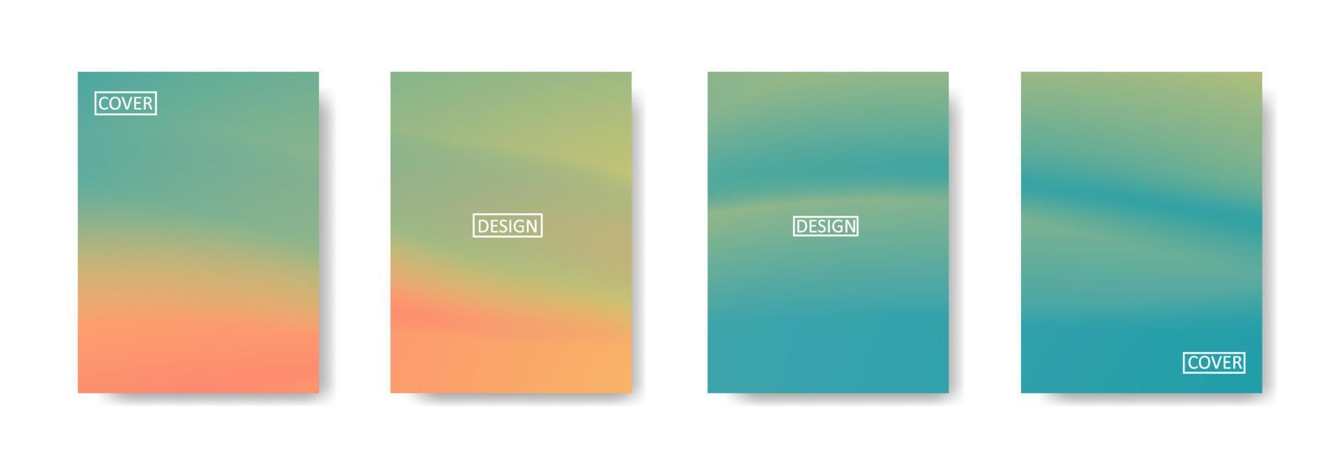 coleção gradiente de belos modelos coloridos abstratos vetor