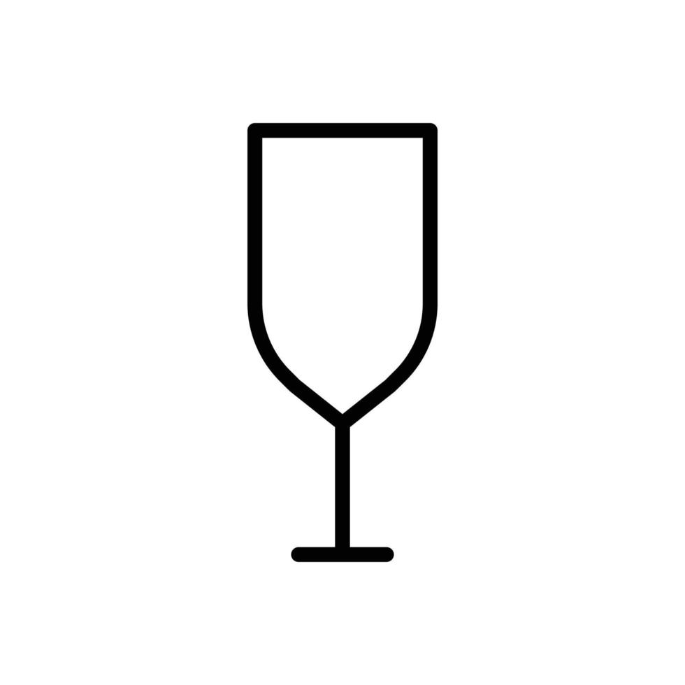 ícone de bebida. vidro. vinho. estilo de ícone de linha. adequado para o ícone de bebidas de vinho. design simples editável. vetor de modelo de design