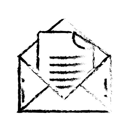 figura mensagem de e-mail com informação do documento vetor