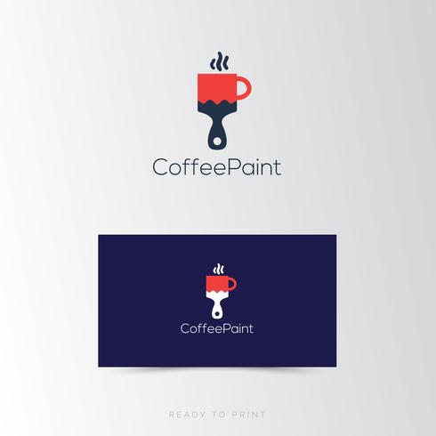 Logo Corporate Coffee paint design simples vetor