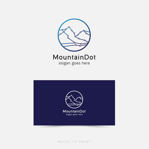 Logo Corporate Mountain Design simples vetor