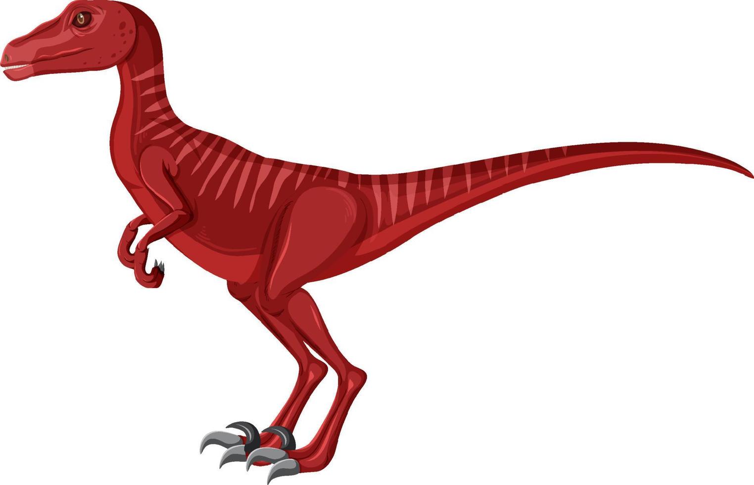 dinossauro velociraptor em fundo branco vetor