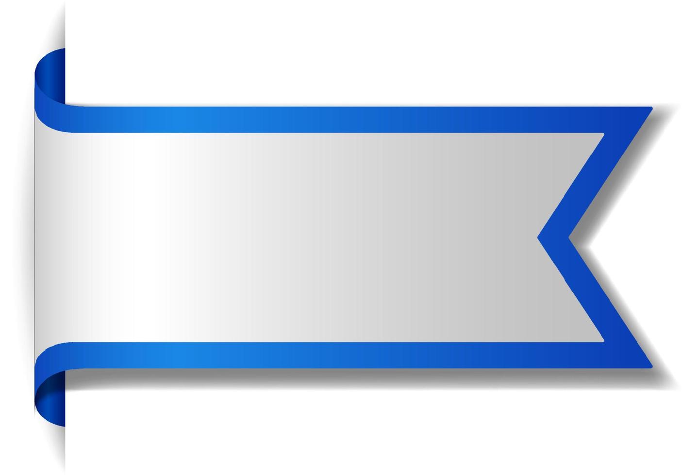 design de bandeira azul sobre fundo branco vetor