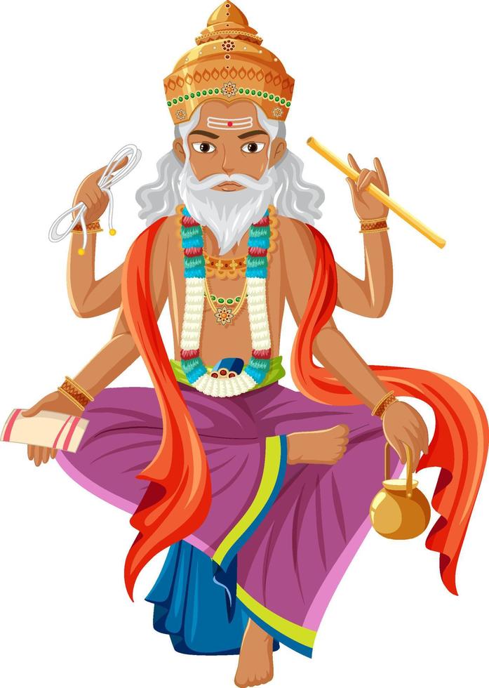 deus indiano em fundo branco vetor