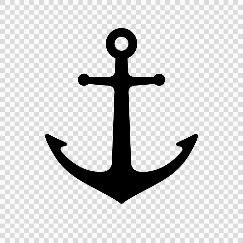 ícone de âncora náutica vetor