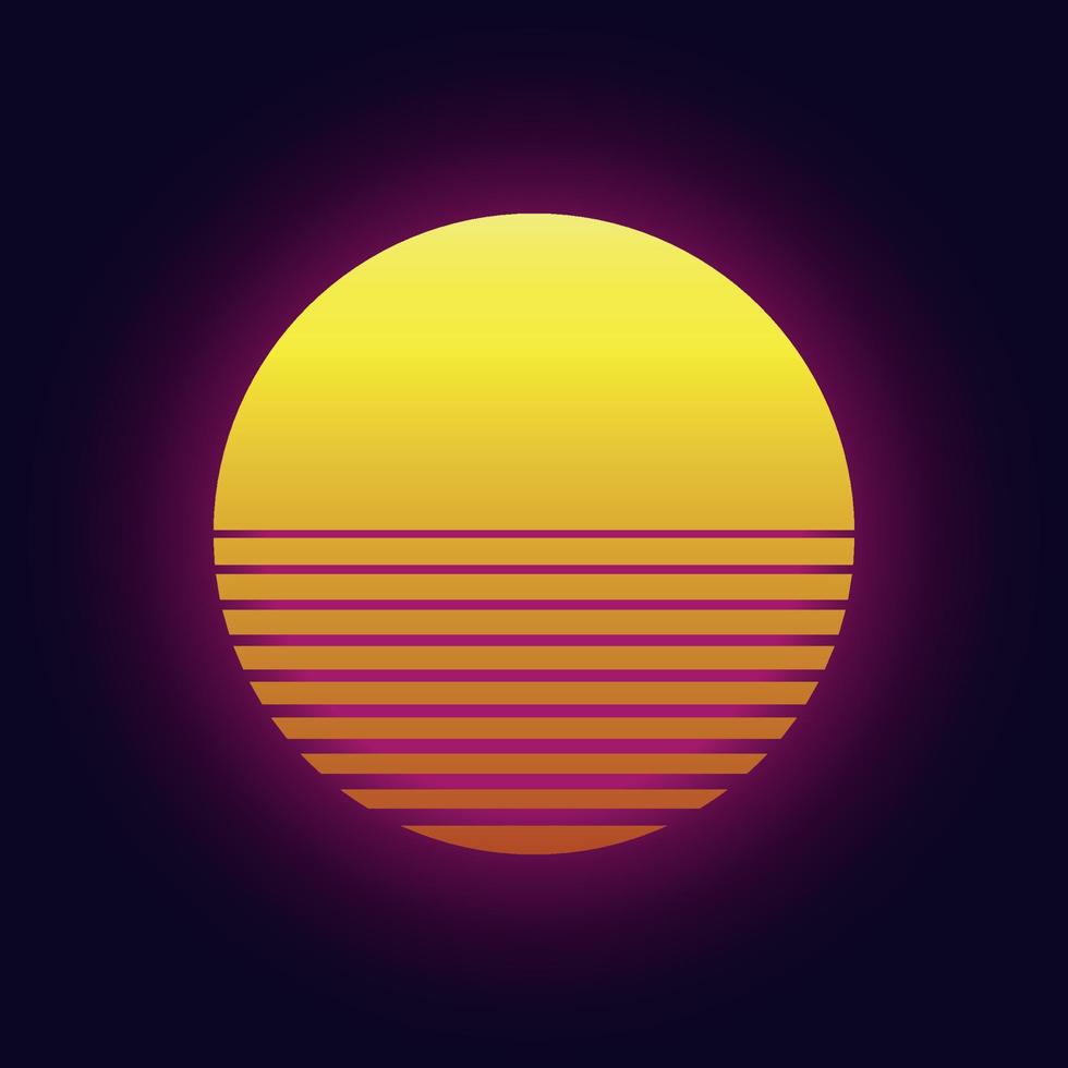 ícone do vetor do pôr do sol