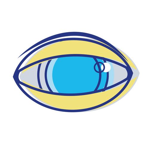 olho humano para ícone de visão óptica vetor