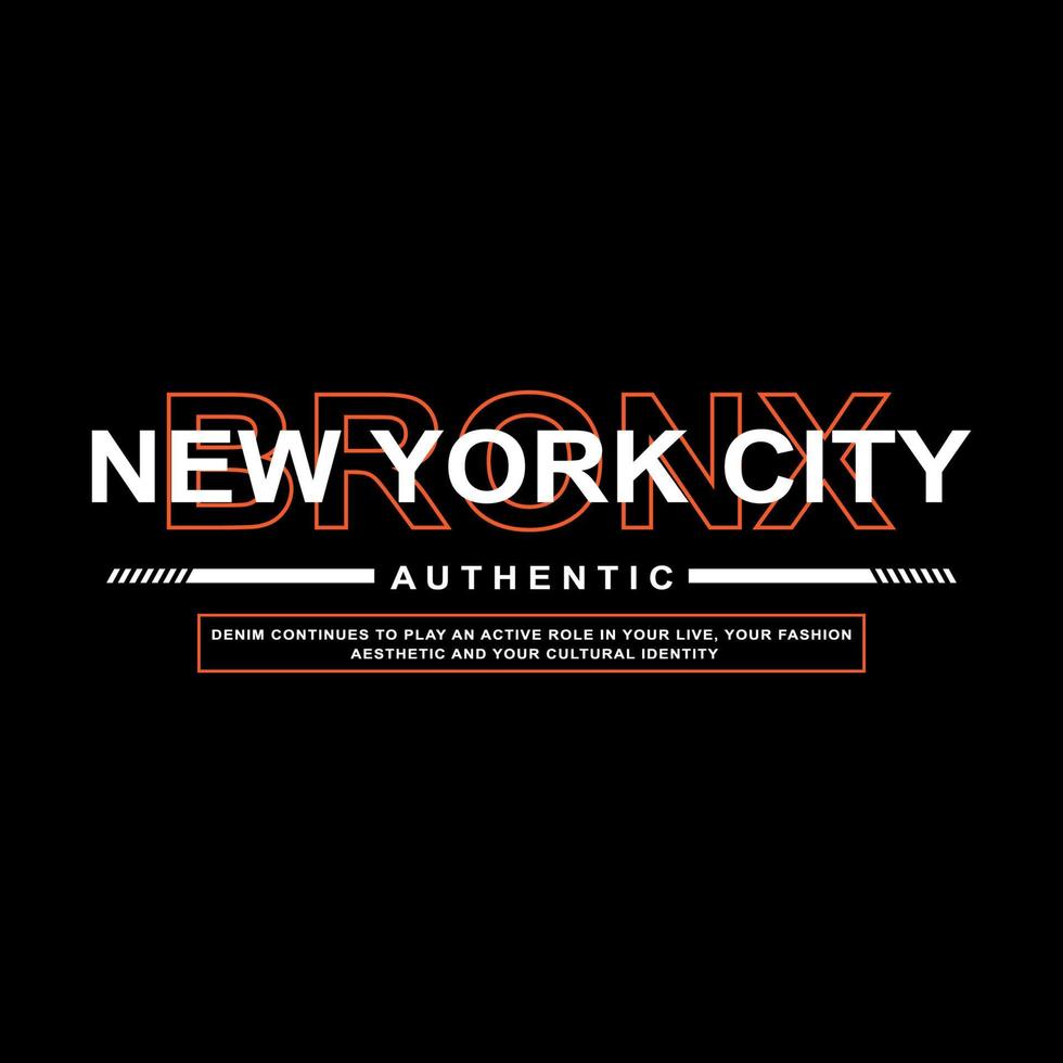 camiseta e vestuário de jeans streetwear de nova york vetor