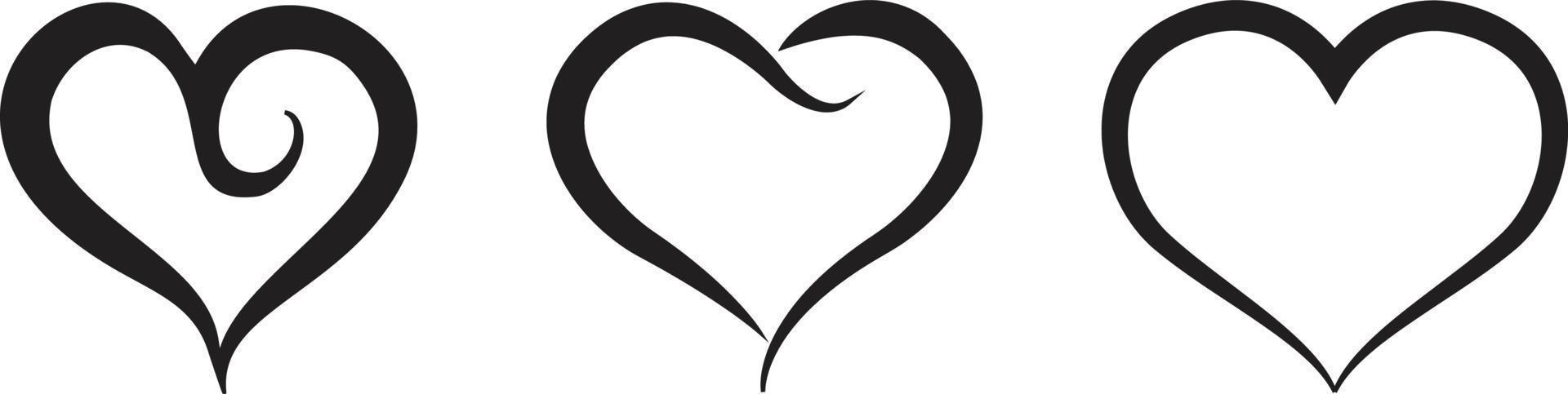 vetor de ícone de coração. símbolo de amor perfeito. sinal de dia dos namorados, emblema isolado no fundo branco, estilo simples para design gráfico e web,