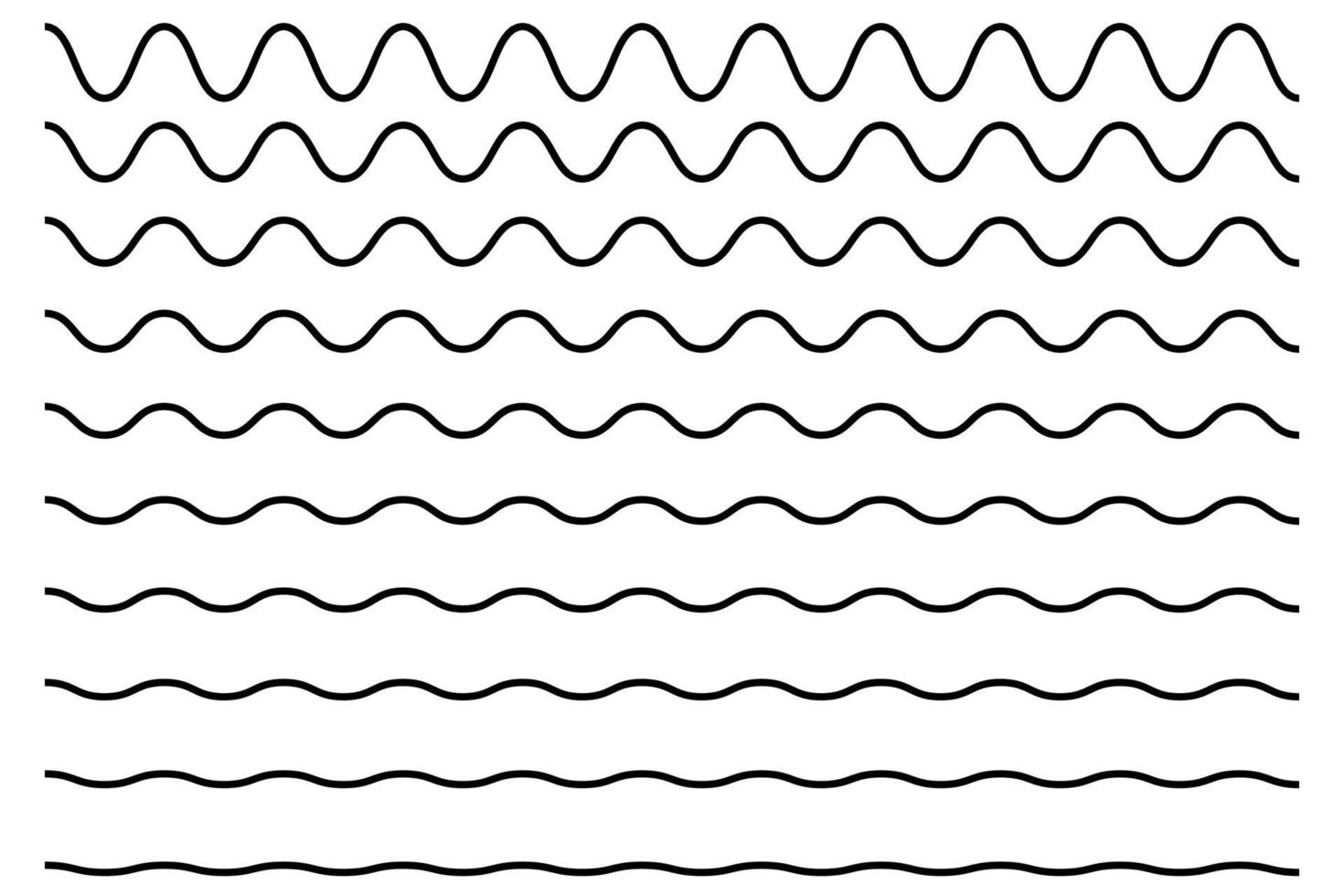 linha de onda em ziguezague. ilustração vetorial vetor