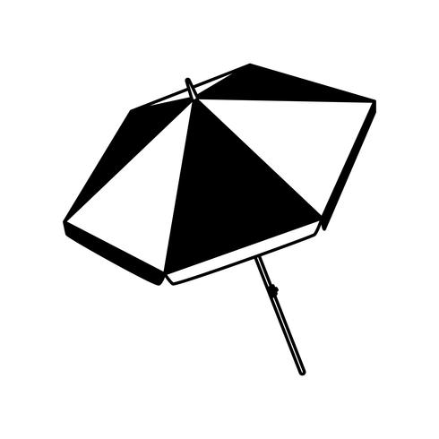 ícone de guarda-chuva de praia verão isolado vetor