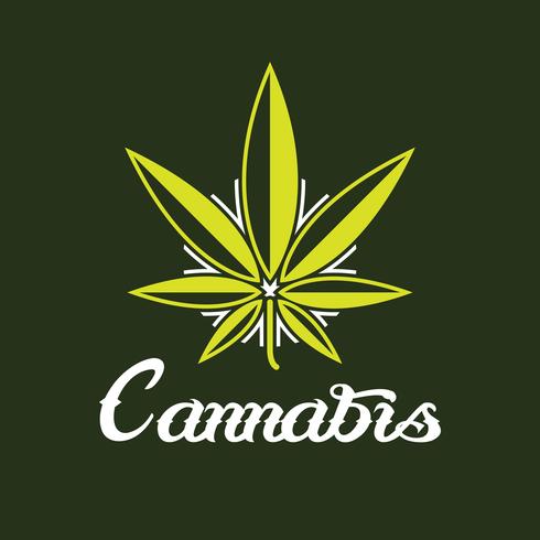 Logo criativo da Cannabis vetor