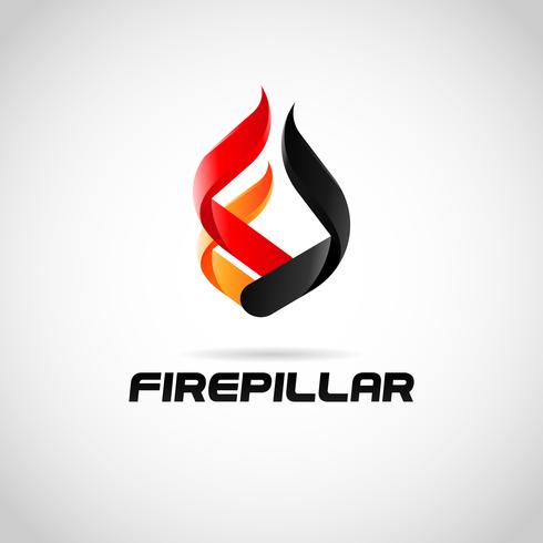 Logotipo do pilar de fogo vetor