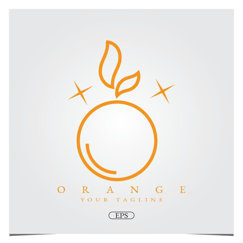 contorno fresco design de logotipo laranja logotipo modelo elegante premium vetor eps 10