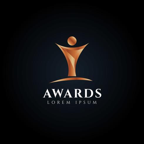Logotipo do Bronze Trophy Awards vetor