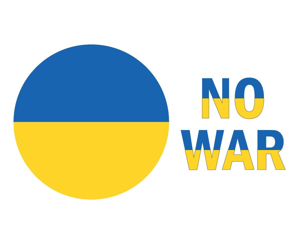sem guerra e ucrânia bandeira ícone emblema abstrato símbolo ilustração vetorial vetor