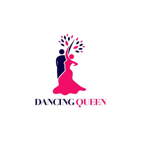 Logotipo da Rainha da Dança vetor