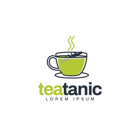 Exclusivo Símbolo Criativo Do Chá Verde Do Logotipo vetor