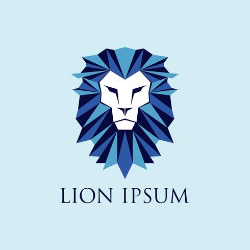 Logotipo do leão azul vetor