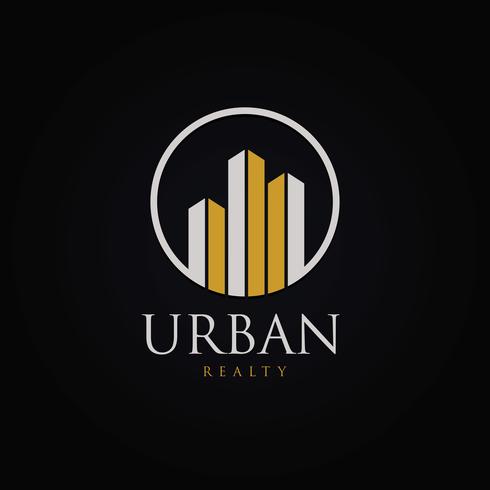 Logotipo da Propriedade Urbana Circular vetor