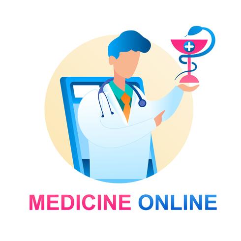 Consulta on-line de medicina médico pediatra vetor