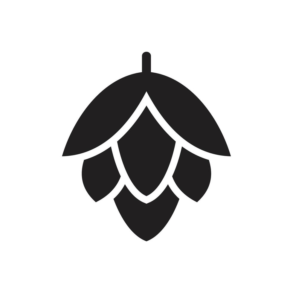 ícone de frutas de lúpulo do pacote de ícones de cerveja e cervejaria vetor
