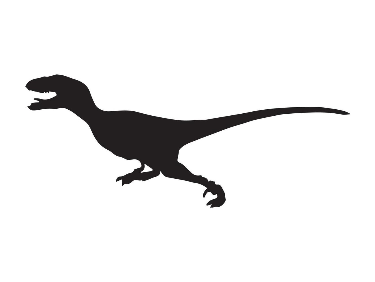 velociraptor, dinossauro em fundo isolado. vetor