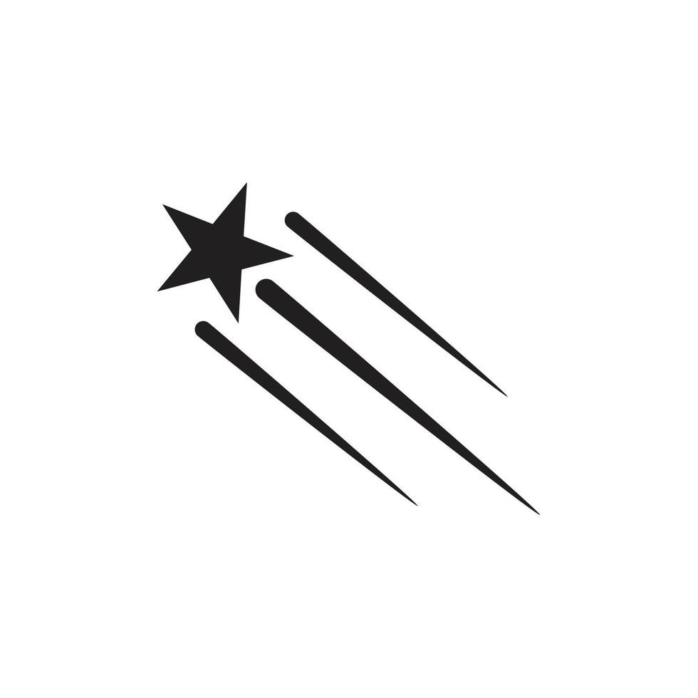 estrela cadente ícone símbolo ilustração vetorial plana para design gráfico e web. vetor