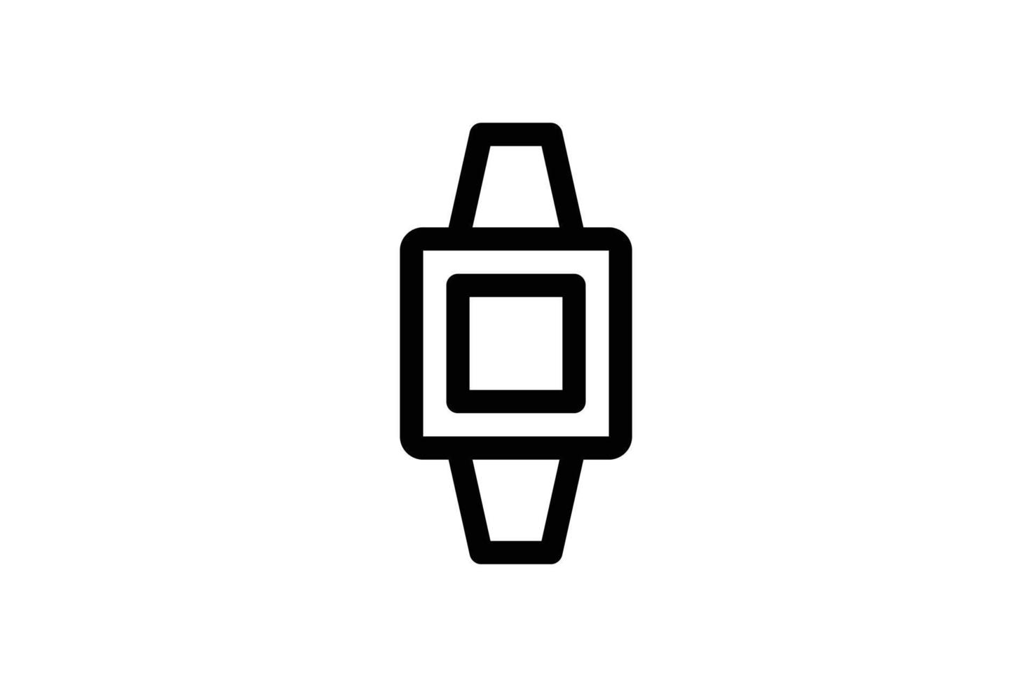 estilo de linha eletrônica de ícone de smartwatch grátis vetor