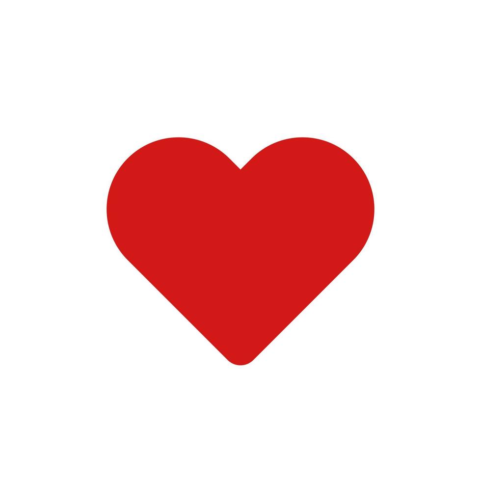 ilustração em vetor plana de ícone de coração de amor. adequado para elemento de design de casal apaixonado, dia dos namorados, cuidados de saúde e sentimento romântico.