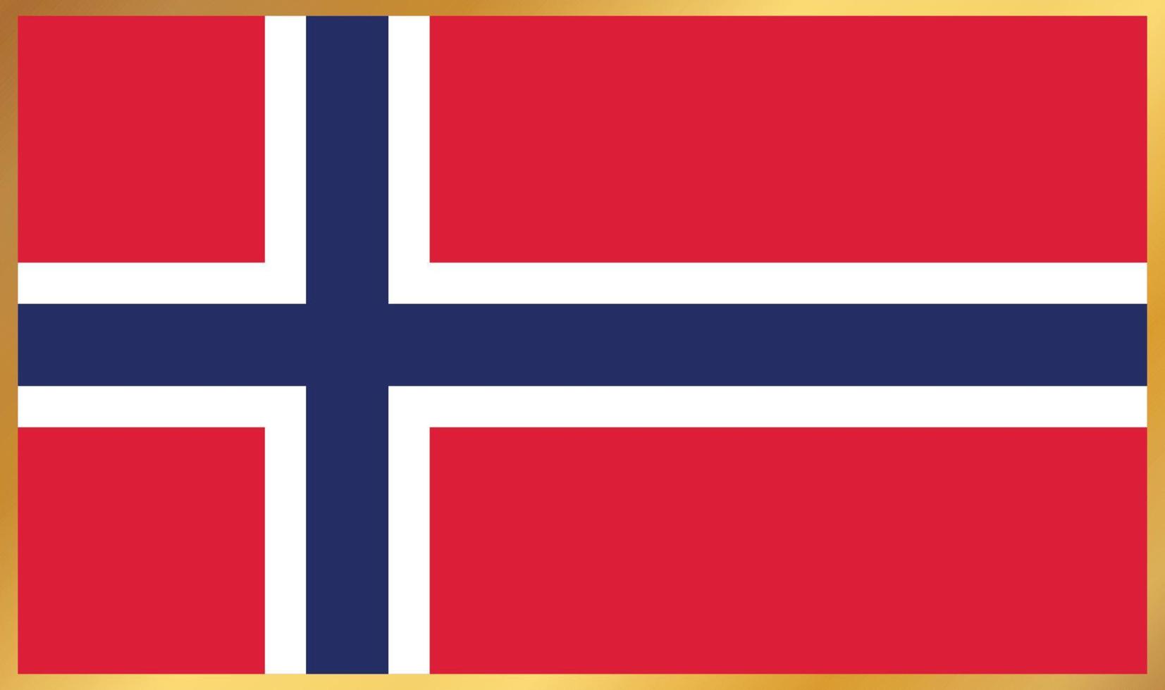 bandeira da noruega, ilustração vetorial vetor
