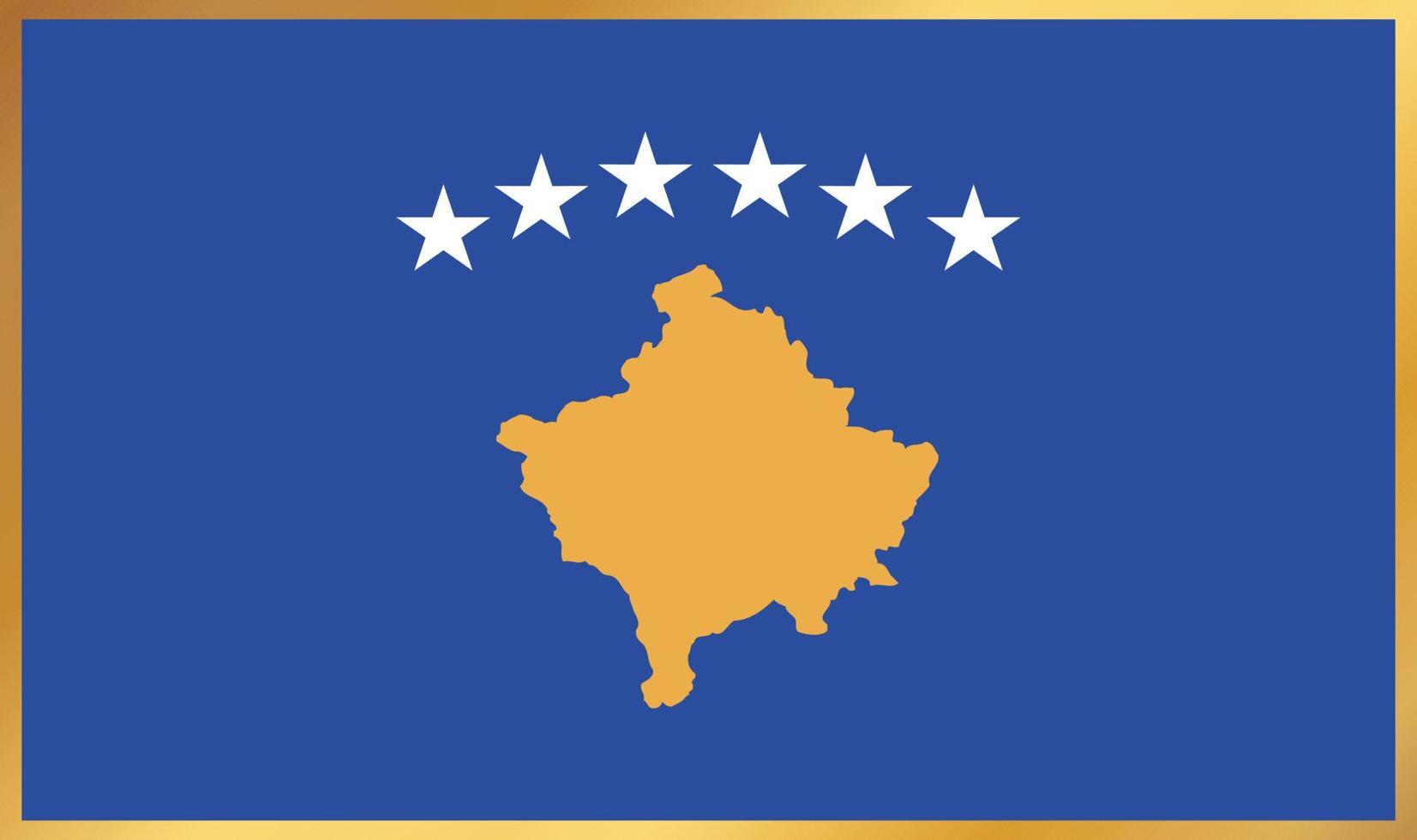 bandeira do Kosovo, ilustração vetorial vetor