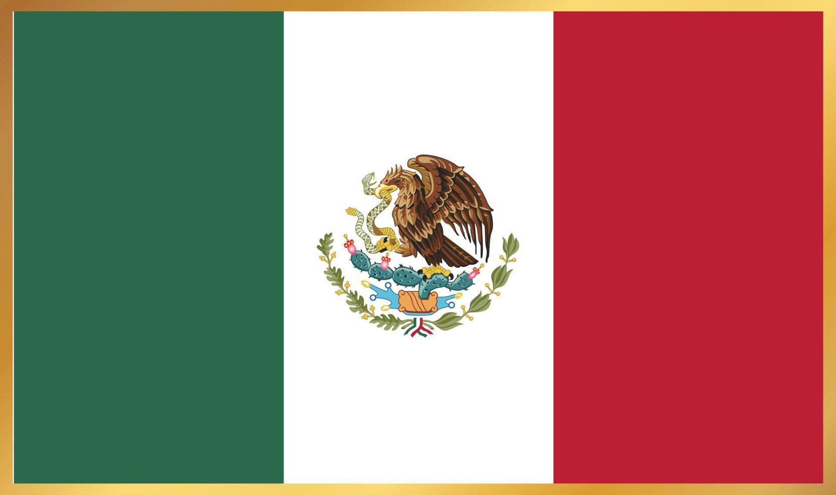 bandeira do méxico, ilustração vetorial vetor
