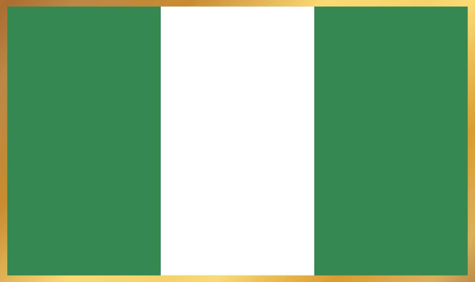 bandeira da Nigéria, ilustração vetorial vetor
