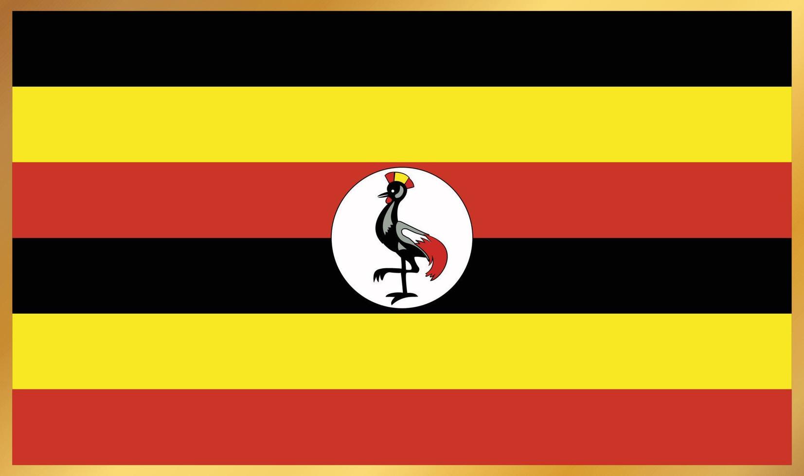 bandeira de uganda, ilustração vetorial vetor