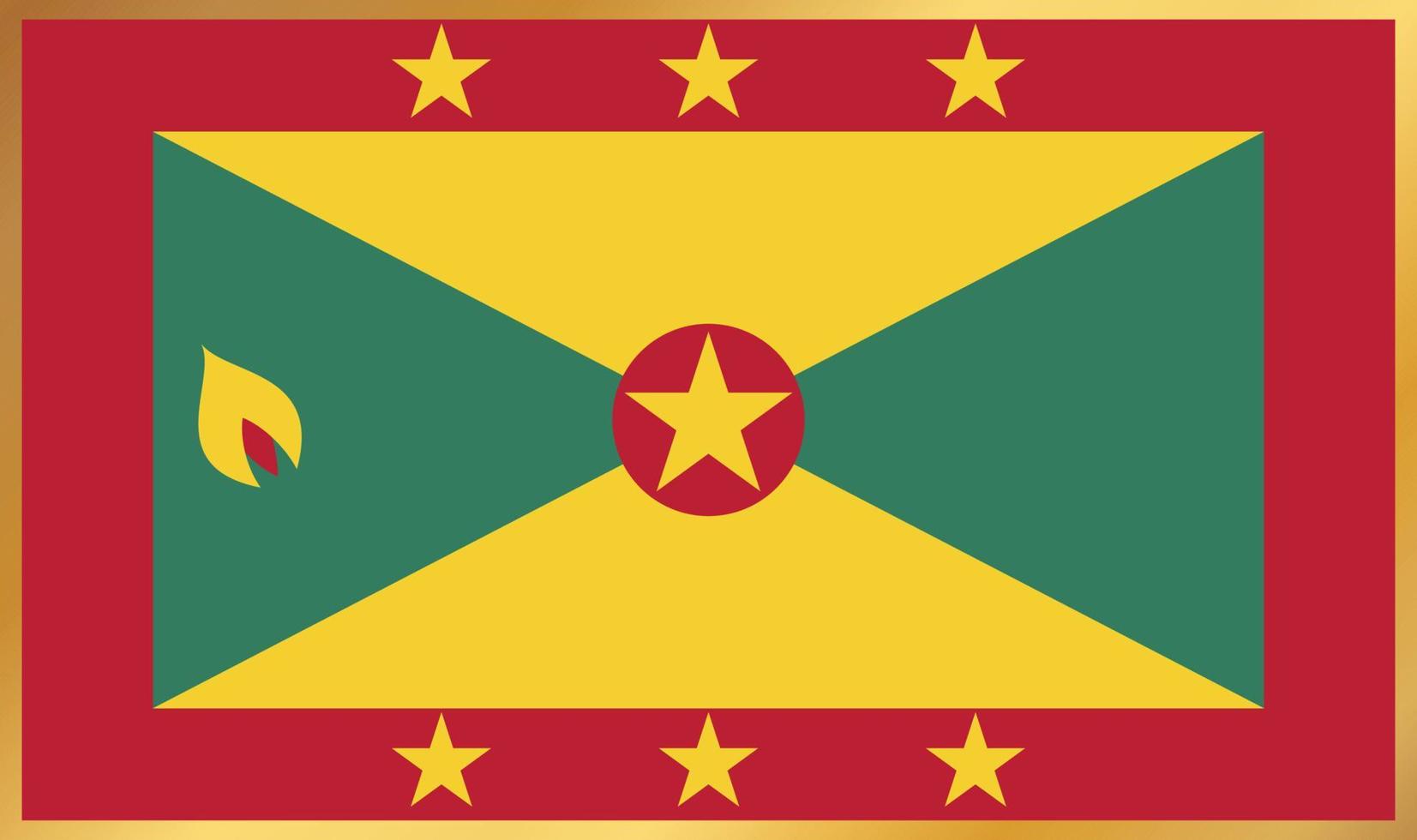 bandeira de granada, ilustração vetorial vetor