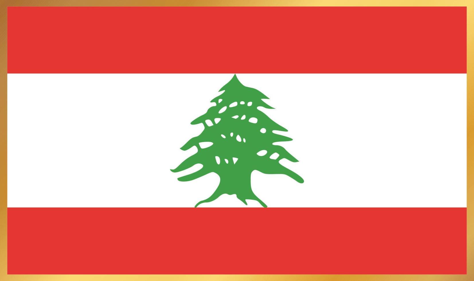 bandeira do Líbano, ilustração vetorial vetor