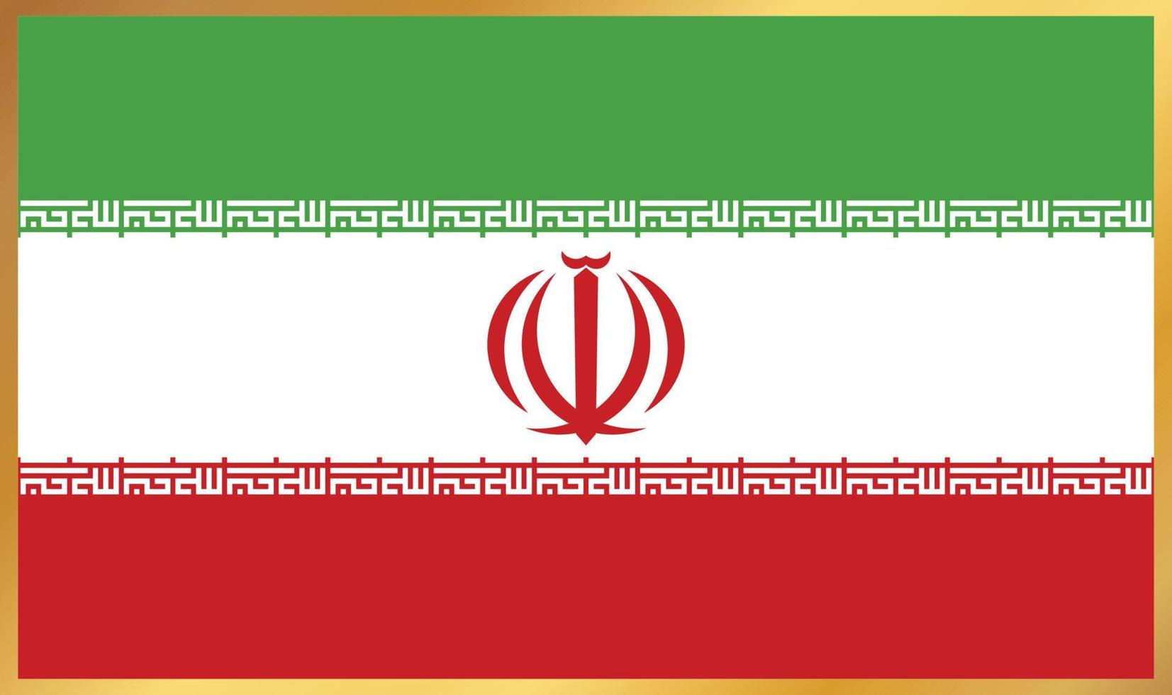 bandeira do irã, ilustração vetorial vetor