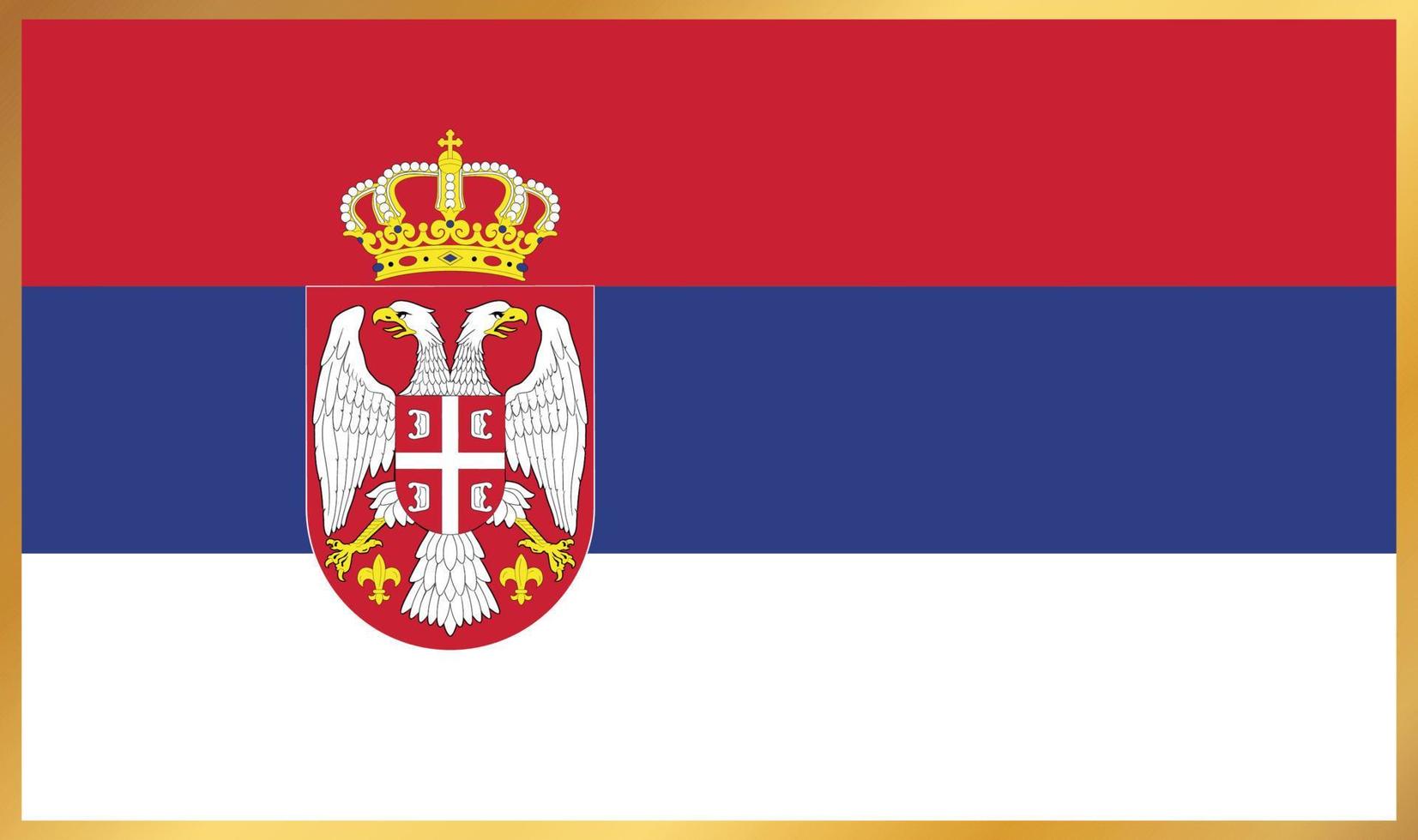 bandeira da sérvia, ilustração vetorial vetor